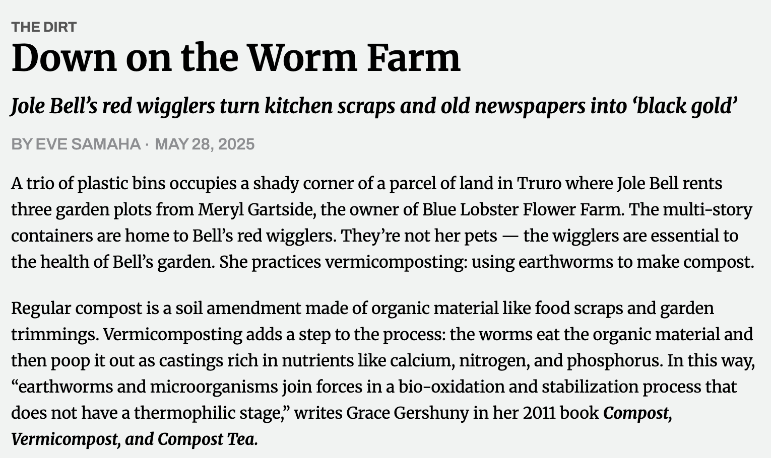 In the News: Vermicomposting