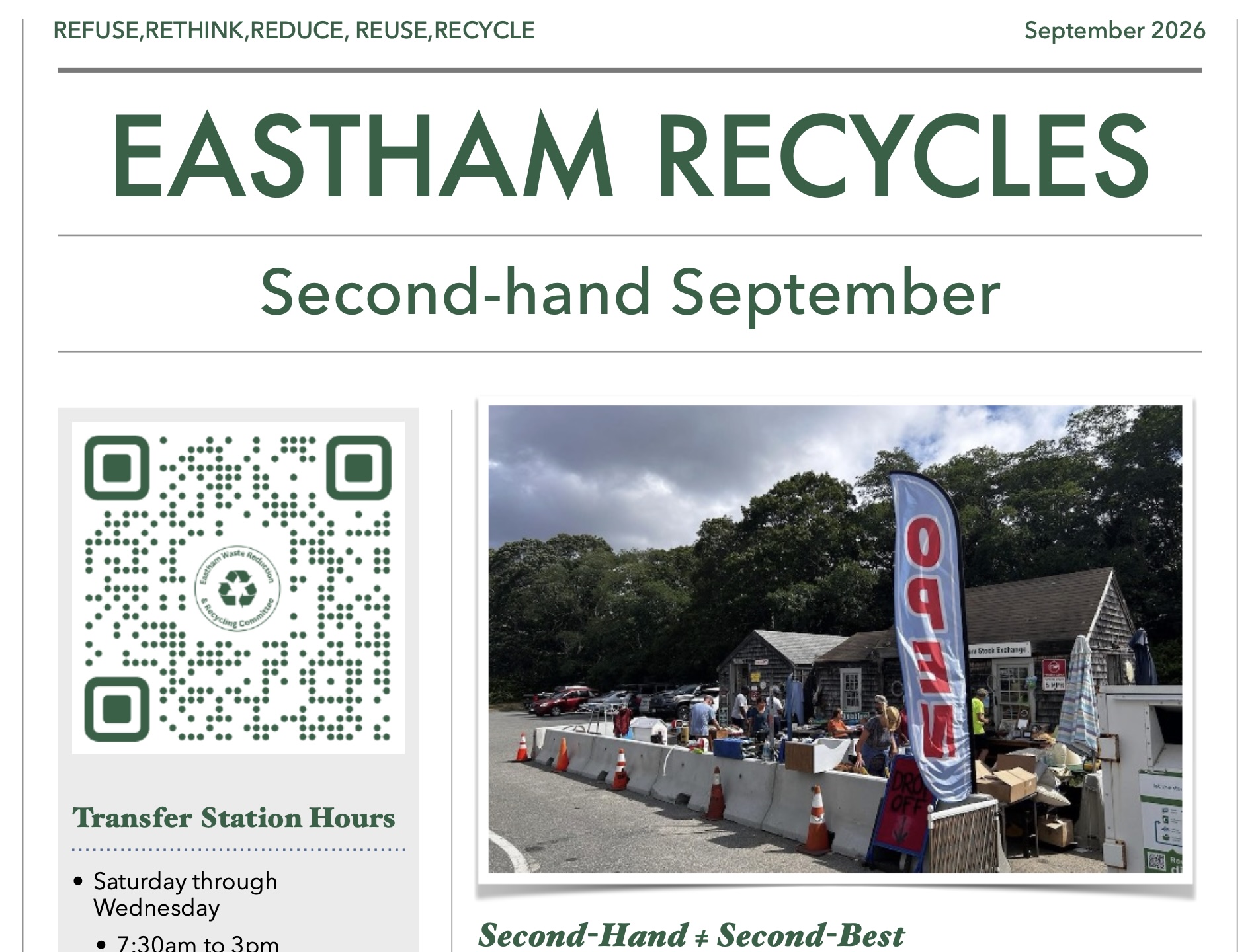 Newsletter: September2026 (Second-Hand September)